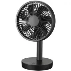 Aiolos HEDEUN USB-Tischventilator, Akkubetrieben, Blauschwarz - Ventilatoren