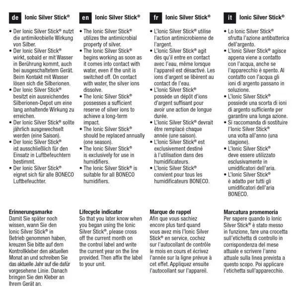 Boneco IONIC SILVER STICK - Zubehör Heizen ⋅ Lüften ⋅ Klima 2 Boneco IONIC SILVER STICK - Zubehör Heizen ⋅ Lüften ⋅ Klima – Bild 2